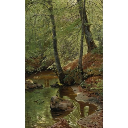  Obraz na płótnie 80x130cm Peder Mork Monsted Leśny strumień