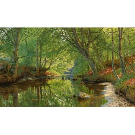  Obraz na płótnie 80x130cm Peder Mork Monsted Leśny strumień