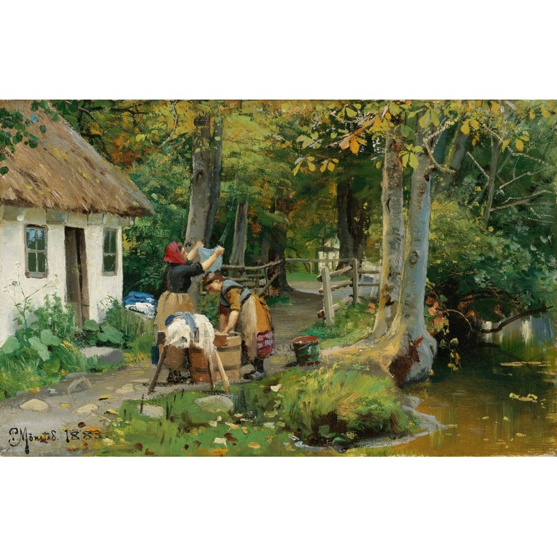  Obraz na płótnie 80x120cm Peder Mork Monsted Dzień prania