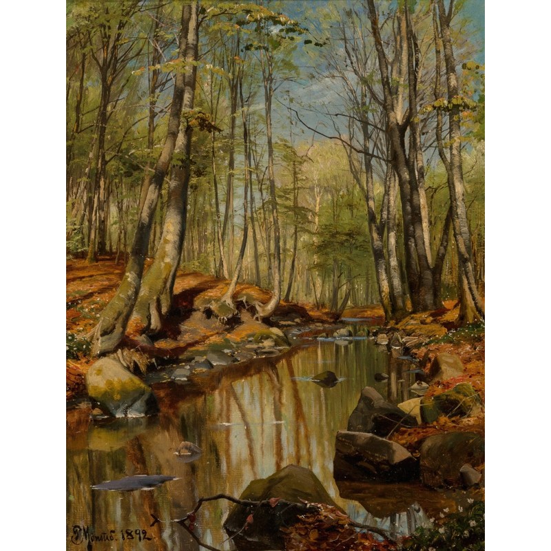 Obraz na płótnie 80x100cm Peder Mork Monsted Krajobraz lasu
