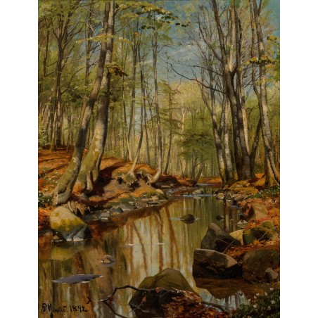 Obraz na płótnie 80x100cm Peder Mork Monsted Krajobraz lasu