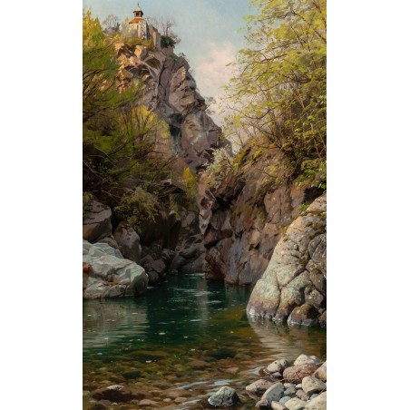  Obraz na płótnie 80x130cm Peder Mork Monsted Wąwóz górski