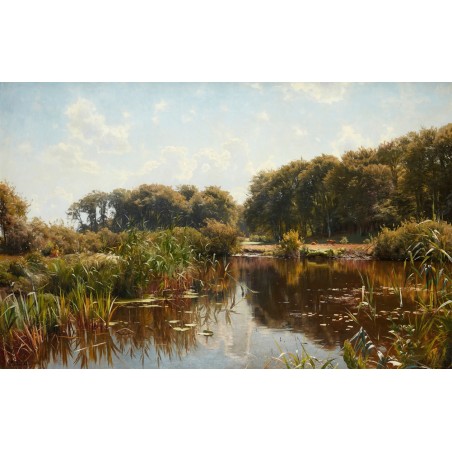  Obraz na płótnie 80x120cm Peder Mork Monsted Odbicie letnich chmur