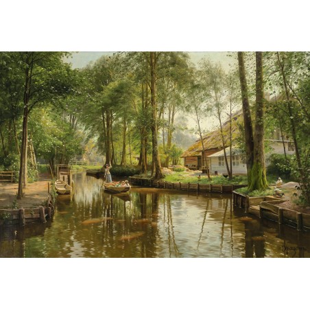  Obraz na płótnie 80x120cm Peder Mork Monsted W drodze na targ