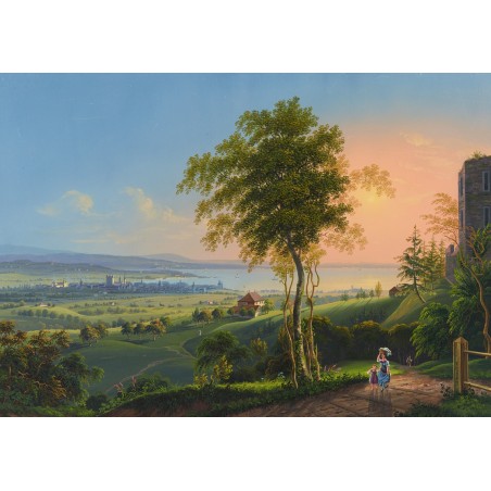  Obraz na płótnie 80x110cm Johann Heinrich Bleuler the Younger Konstancja nad Jeziorem Bodeńskim