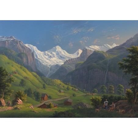  Obraz na płótnie 80x110cm Johann Heinrich Bleuler the Younger Dolina Lauterbrunnen