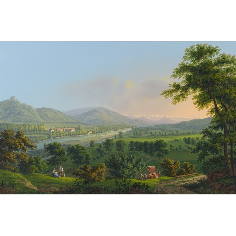  Obraz na płótnie 80x120cm Johann Heinrich Bleuler the Younger Zamek Habsburg