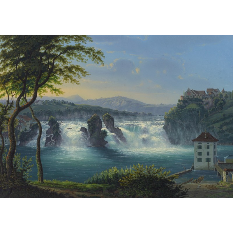  Obraz na płótnie 80x110cm Johann Heinrich Bleuler the Younger Wodospad