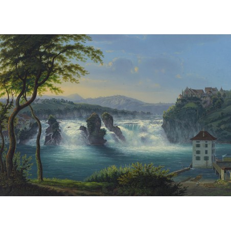  Obraz na płótnie 80x110cm Johann Heinrich Bleuler the Younger Wodospad