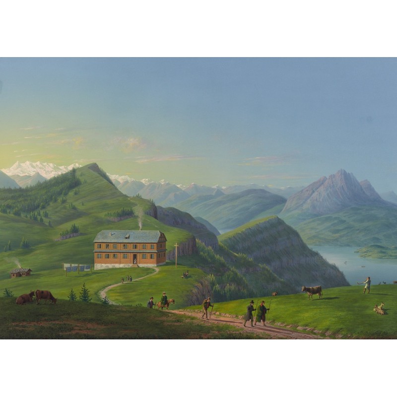  Obraz na płótnie 80x110cm Johann Heinrich Bleuler the Younger Rigi