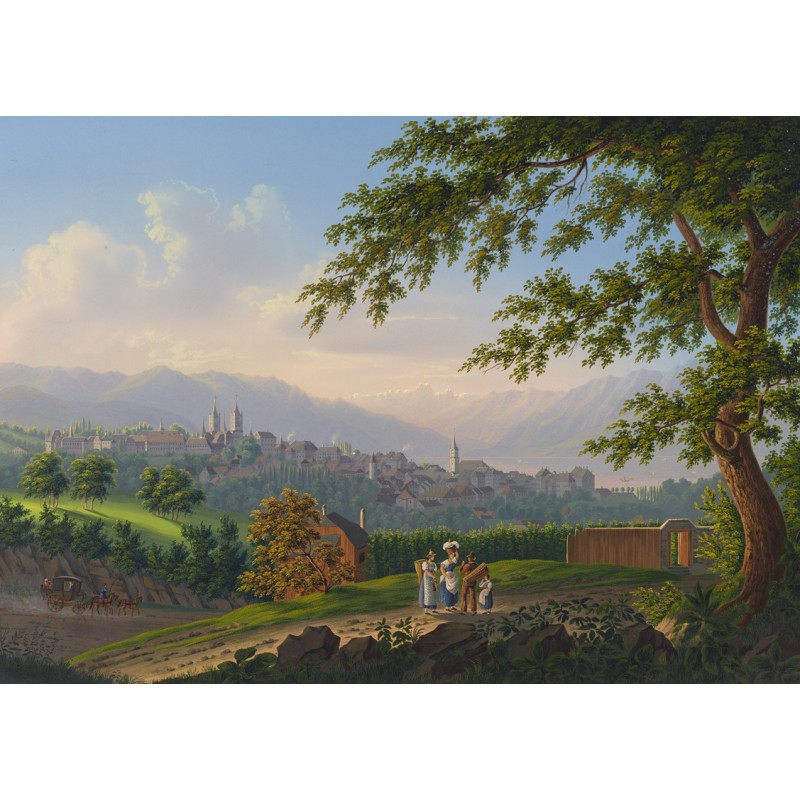  Obraz na płótnie 80x110cm Johann Heinrich Bleuler the Younger Lozanna
