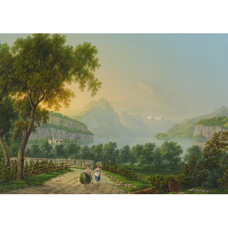  Obraz na płótnie 80x110cm Johann Heinrich Bleuler the Younger Weesen