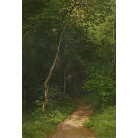 Obraz na płótnie 80x120cm Robert Zünd Leśna ścieżka