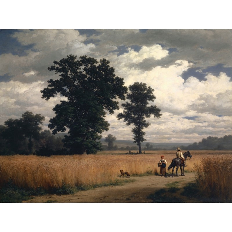  Obraz na płótnie 80x100cm Robert Zünd Żniwa