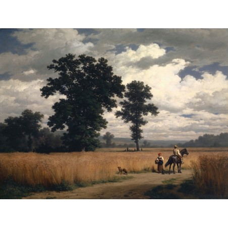  Obraz na płótnie 80x100cm Robert Zünd Żniwa