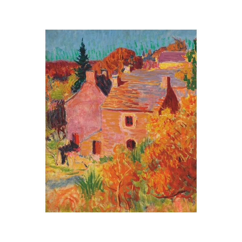  Obraz na płótnie 50x60cm Roderic O'Conor Czerwone domy w Pont-Aven