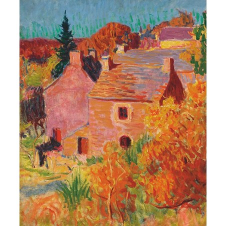  Obraz na płótnie 50x60cm Roderic O'Conor Czerwone domy w Pont-Aven