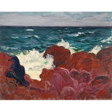 Obraz na płótnie 50x40cm Roderic O'Conor Czerwone skały i morze