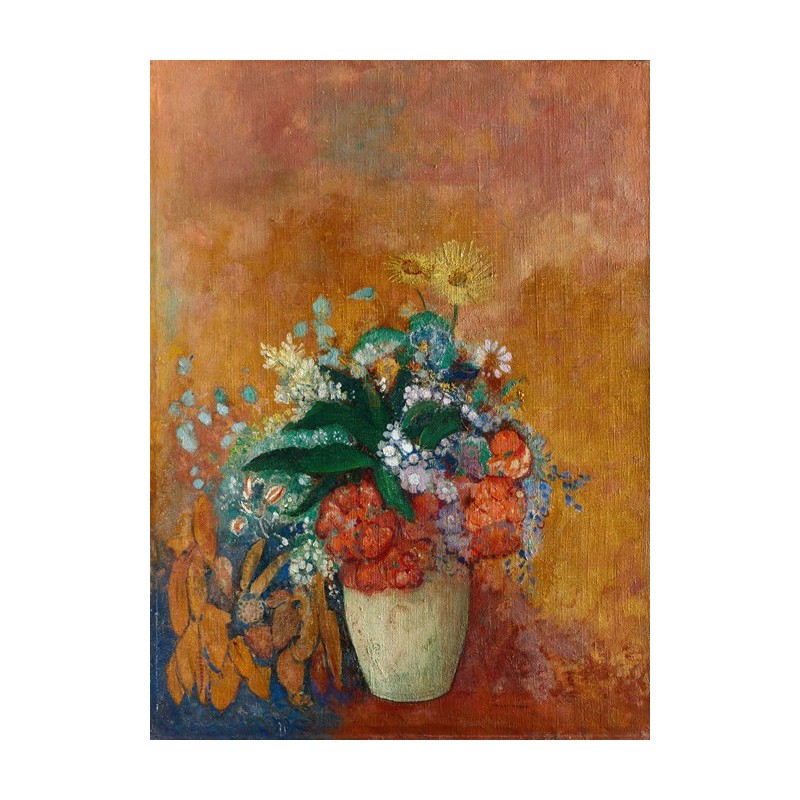  Obraz na płótnie 50x70cm Odilon Redon Wazon z kwiatami