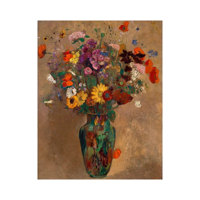  Obraz na płótnie 50x70cm Odilon Redon Wielki bukiet kwiatów polnych