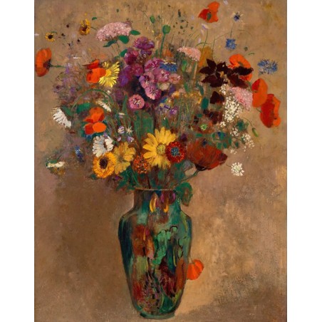  Obraz na płótnie 50x70cm Odilon Redon Wielki bukiet kwiatów polnych