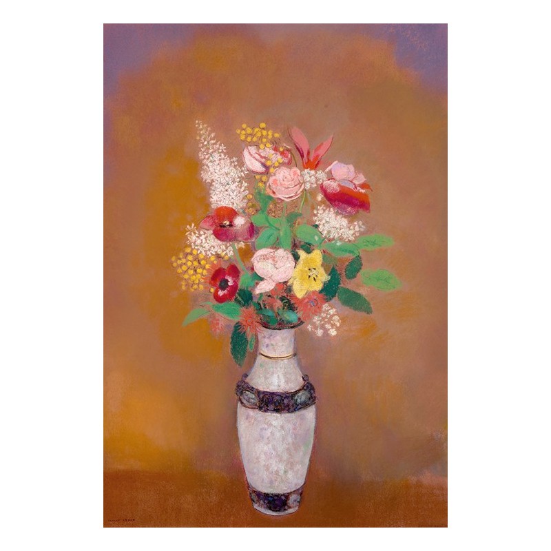  Obraz na płótnie 50x75cm Odilon Redon Wazon z kwiatami