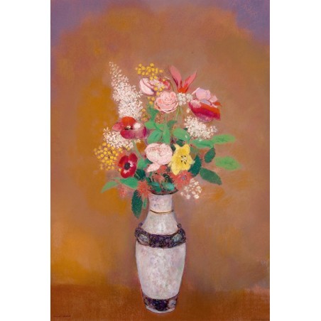  Obraz na płótnie 50x75cm Odilon Redon Wazon z kwiatami