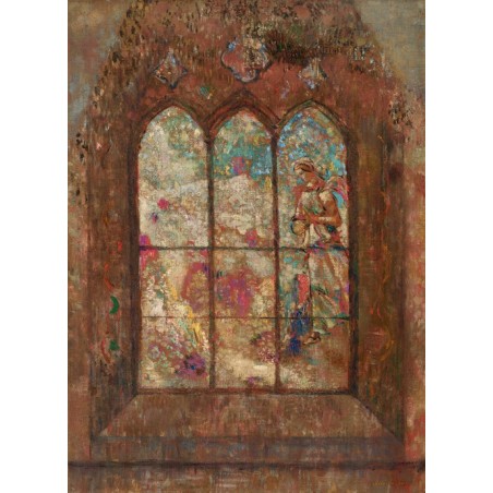  Obraz na płótnie 50x70cm Odilon Redon Witraż