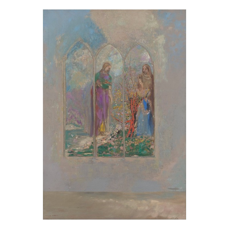  Obraz na płótnie 50x75cm Odilon Redon Nabożeństwo przy czerwonym krzewie
