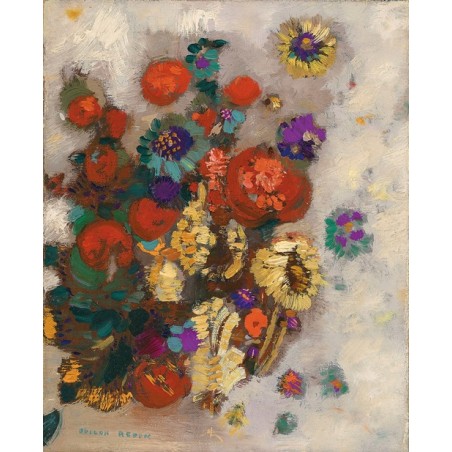  Obraz na płótnie 50x60cm Odilon Redon Bukiet kwiatów