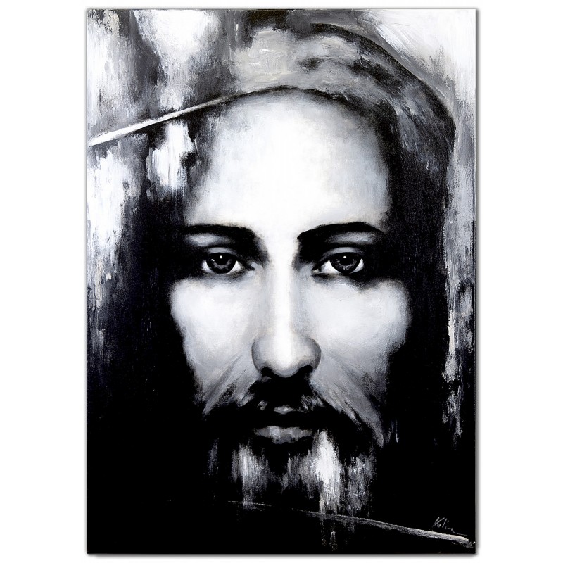  Obraz malowany Twarz Jezusa z Całunu Turyńskiego 110x150cm