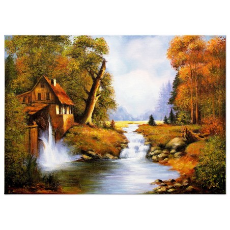 Obraz olejny ręcznie malowany 110x150cm Krajobraz