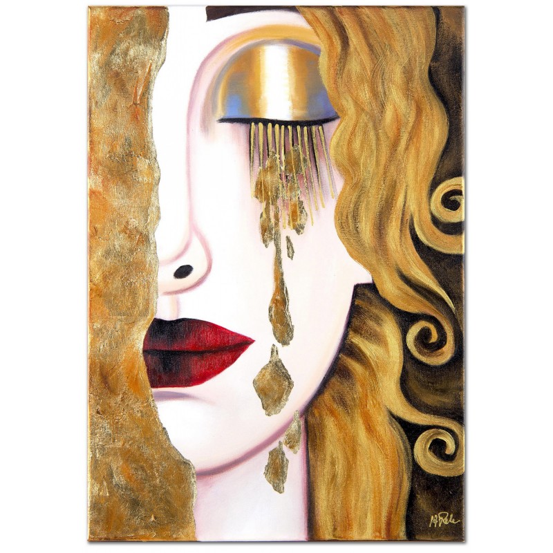  Obraz malowany Gustava Klimta Złote Łzy Frei 110x150 cm