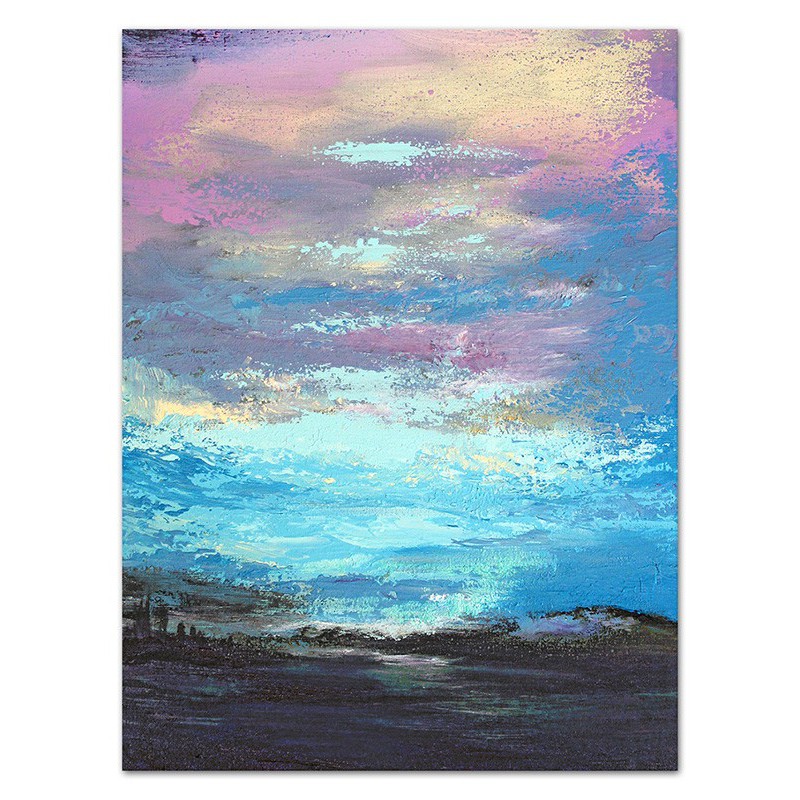  Obraz olejny ręcznie malowany 110x150cm Lazur morza