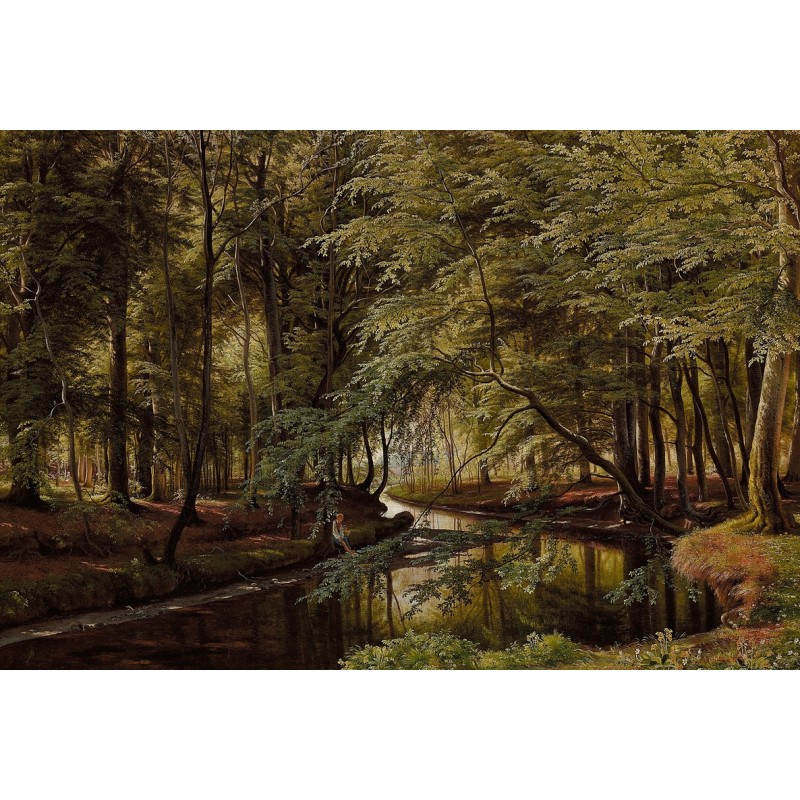  Obraz na płótnie 80x120cm Carl Frederik Aagaard Fragment z Jægersborg Dyrehave