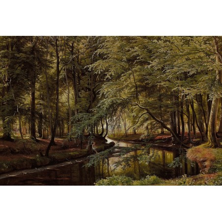  Obraz na płótnie 80x120cm Carl Frederik Aagaard Fragment z Jægersborg Dyrehave