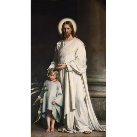  Obraz na płótnie 50x90cm Carl Bloch Chrystus błogosławiący małe dziecko