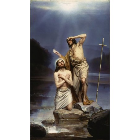  Obraz na płótnie 50x90cm Carl Bloch Chrzest Chrystusa
