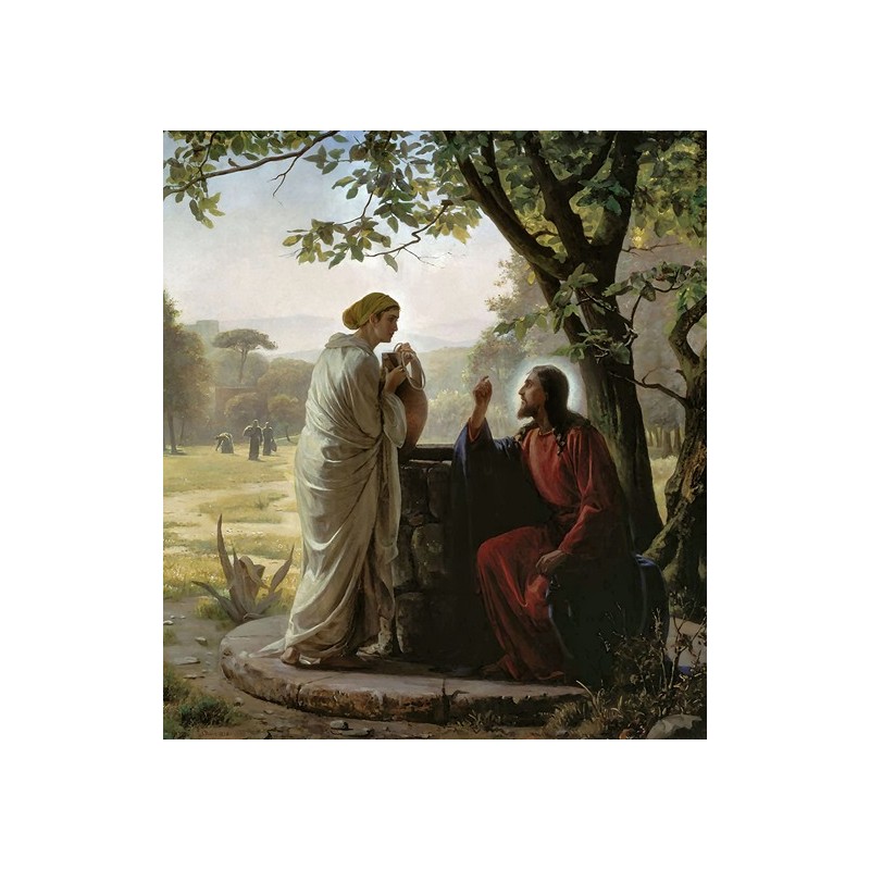  Obraz na płótnie 50x60cm Carl Bloch Kobieta przy studni