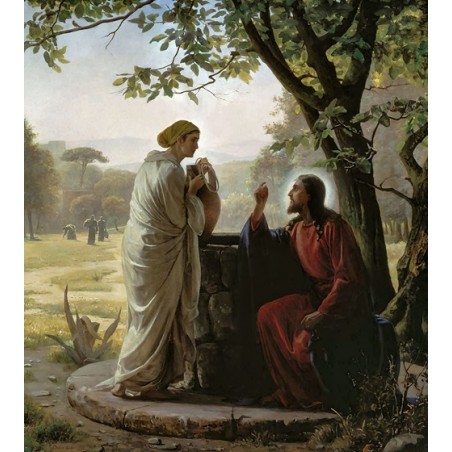  Obraz na płótnie 50x60cm Carl Bloch Kobieta przy studni