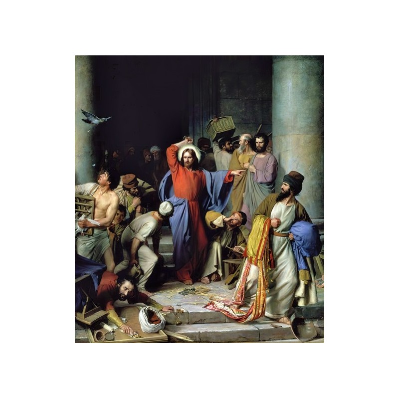 Obraz na płótnie 50x60cm Carl Bloch Wypędzenie kupców ze świątyni