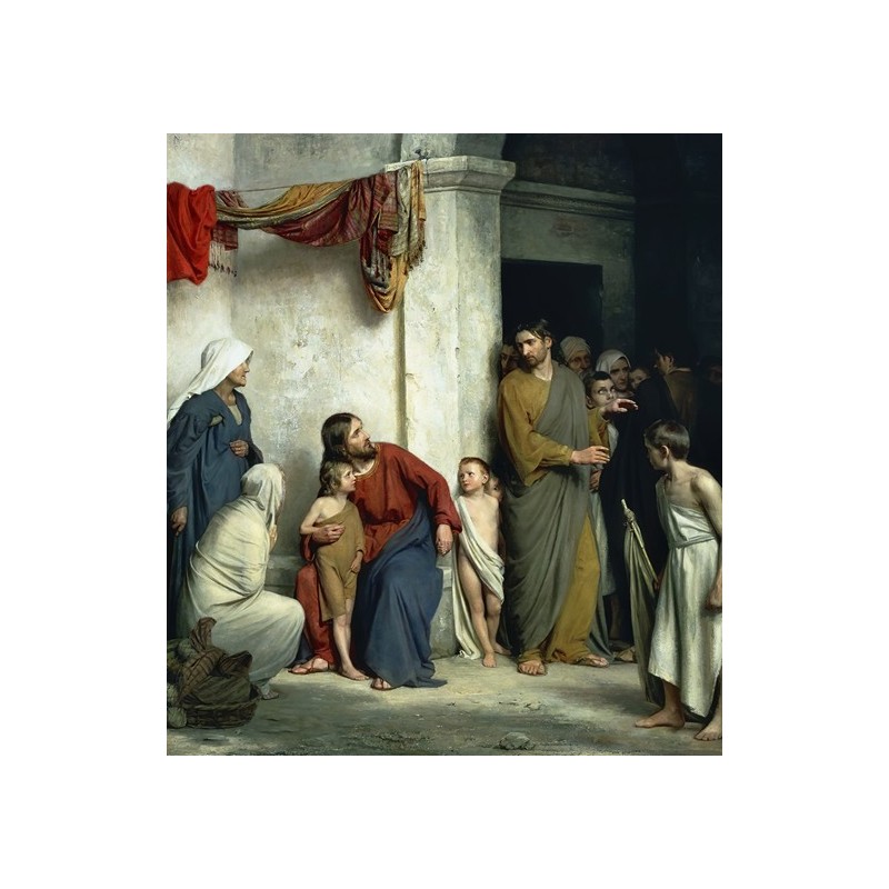  Obraz na płótnie 50x60cm Carl Bloch Chrystus i dzieci