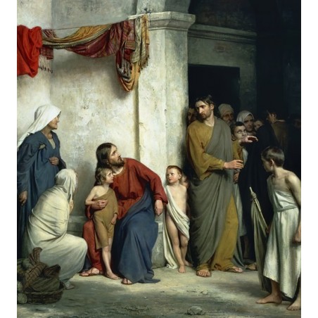  Obraz na płótnie 50x60cm Carl Bloch Chrystus i dzieci
