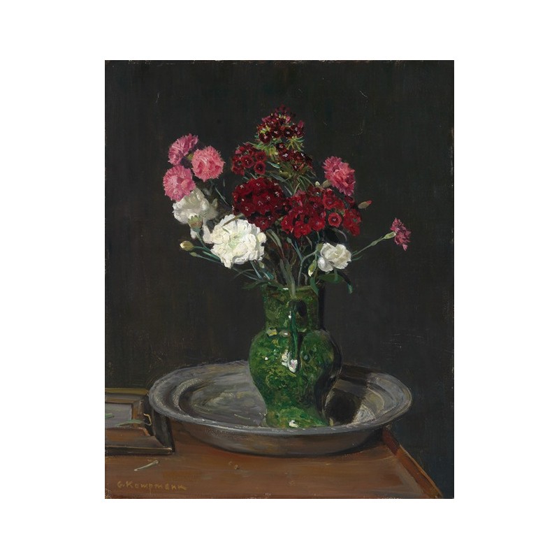  Obraz na płótnie 50x60cm Gustav Kampmann Bukiet goździków