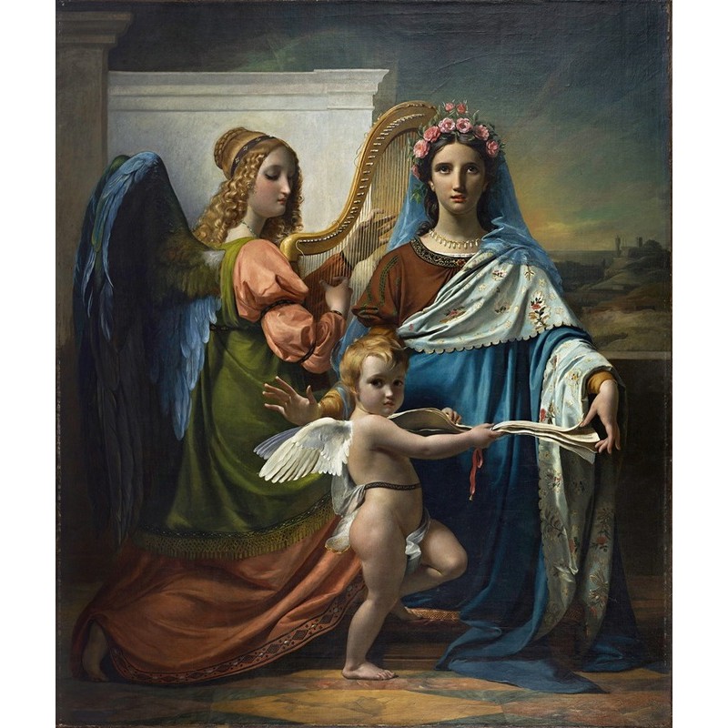  Obraz na płótnie 70x80cm François-Joseph Navez Święta Cecylia z Rzymu