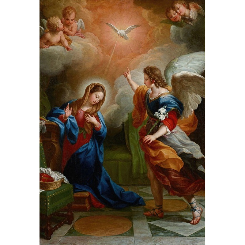  Obraz na płótnie 60x80cm Agostino Masucci Zwiastowanie Najświętszej Maryi Pannie