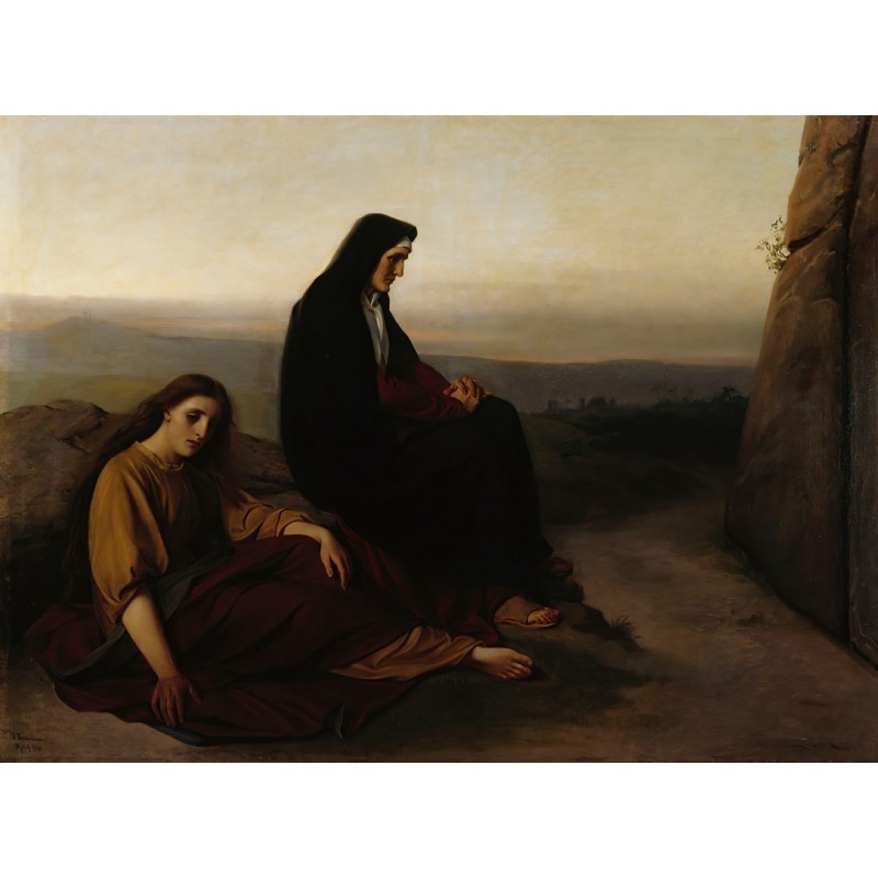  Obraz na płótnie 80x110cm Victorine Nordenswan Kobiety opłakujące grób Chrystusa