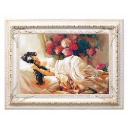  Obraz olejny ręcznie malowany Kobieta 90x120cm