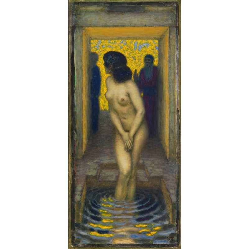  Obraz na płótnie 50x110cm Franz von Stuck Zuzanna w kąpieli