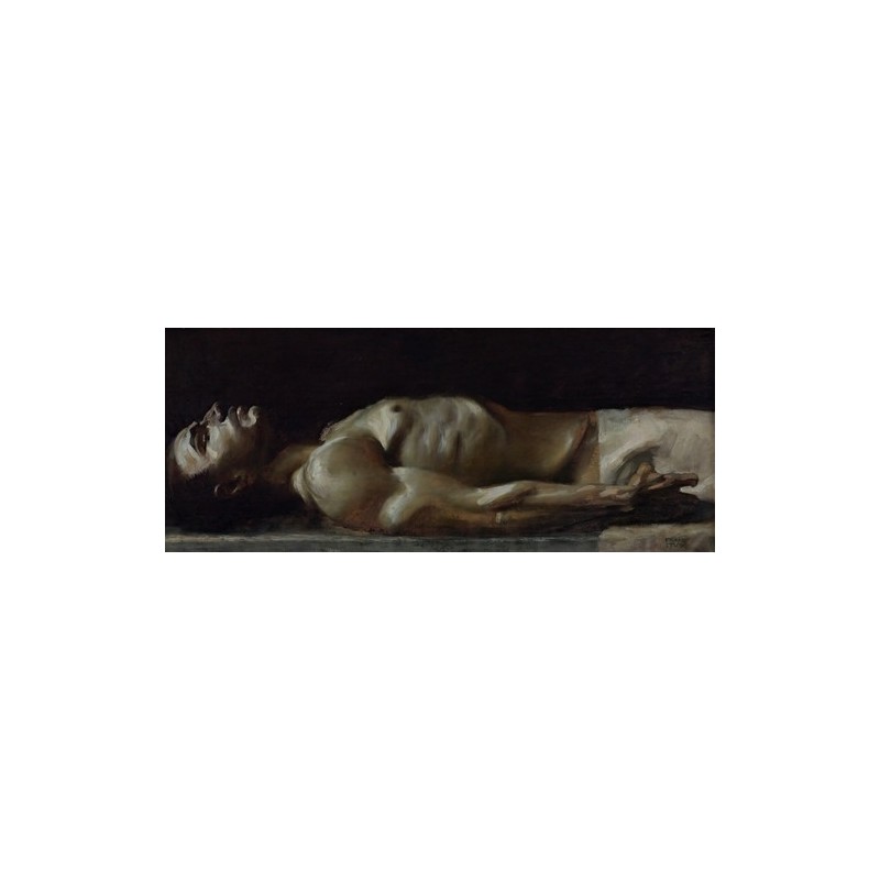  Obraz na płótnie 40x100cm Franz von Stuck Ciało Chrystusa